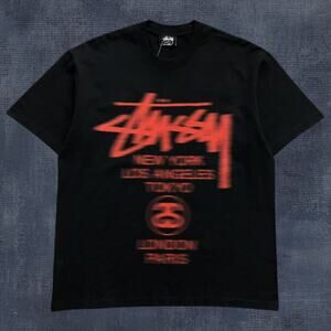 STUSSY Men's Black Short Sleeve